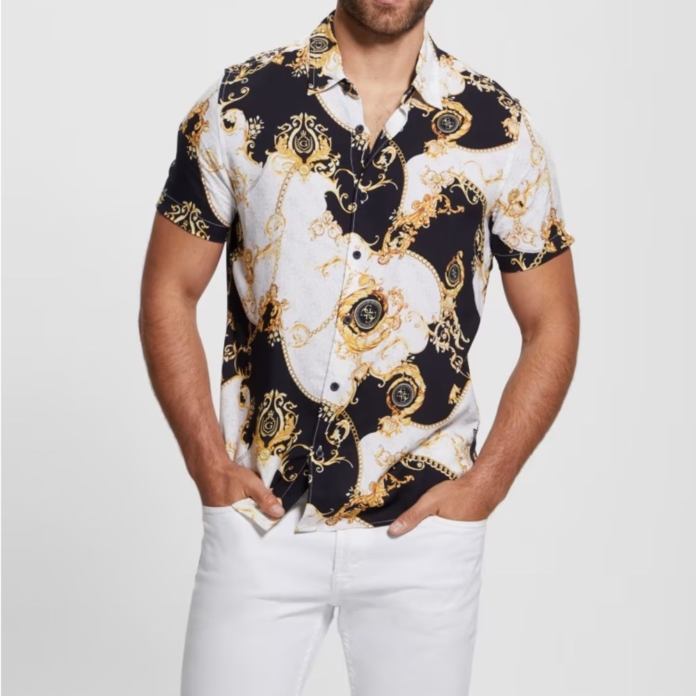 guess Gold Chains Shirt